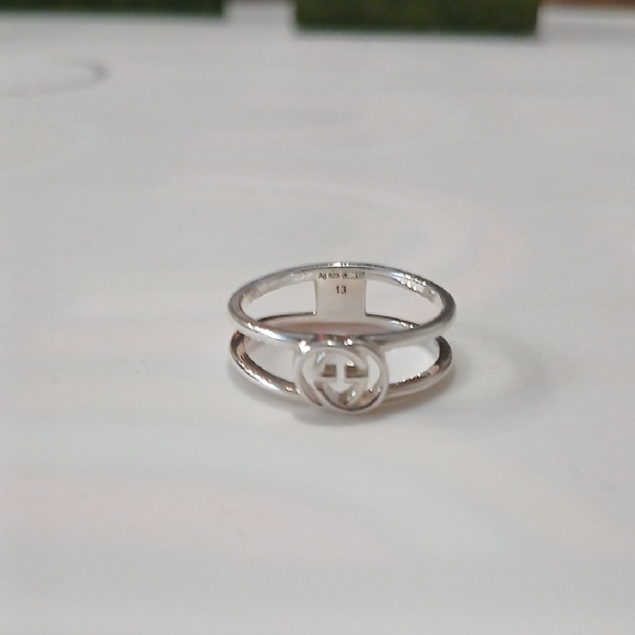 Gucci Silver Double Band Ring - Picture 1 of 8